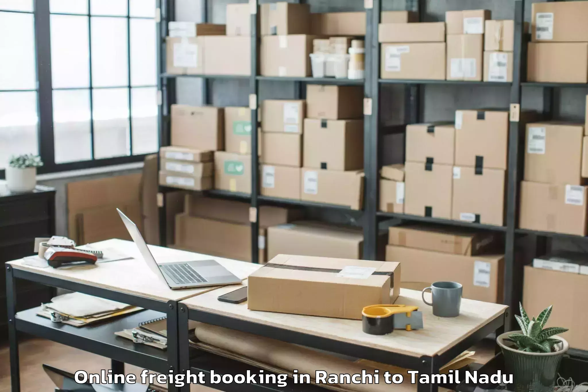 Trusted Ranchi to Turaiyur Online Freight Booking